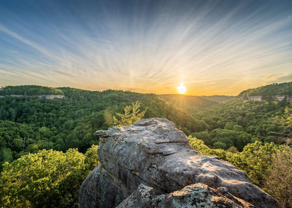 Red River Gorge golden hour landscape